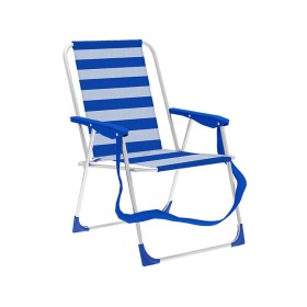 Folding Chair Marbueno Stripes Blue White 53 x 78 x 56 cm by Marbueno, Folding Chairs - Ref: D1400060, Price: 21,57 €, Discou...