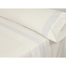 Fitted bottom sheet Hosteline IRIS White Single | Tienda24 Tienda24.eu