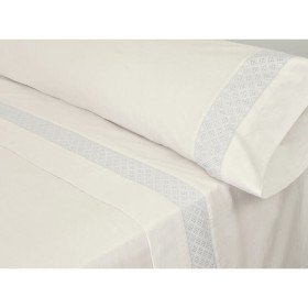 Lençol de baixo Alexandra House Living Branco 150 x 200 cm | Tienda24 Tienda24.eu