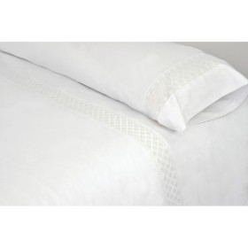 Conjunto de capa de edredom Alexandra House Living Branco Cinzento Queen 3 Peças | Tienda24 Tienda24.eu