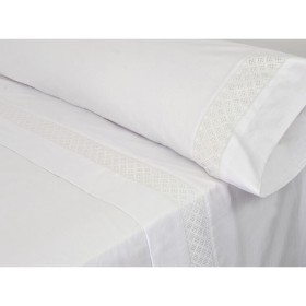 Conjunto de capa de edredom Alexandra House Living Qutun Branco Casal 4 Peças | Tienda24 Tienda24.eu