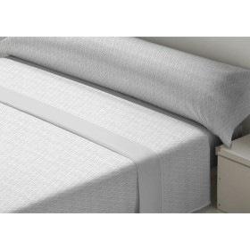 Sábana Bajera Ajustable Happy Home LISOS COTTON Blanco Cama de 160 | Tienda24 Tienda24.eu