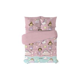 Housse de Couette Kids&Cotton Xalo Big Rose 175 Fils 180 x 220 cm 180 x 240 cm | Tienda24 Tienda24.eu