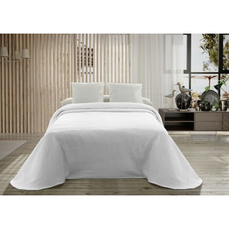 Colcha Hosteline PALMA Blanco Cama de 150 | Tienda24 Tienda24.eu