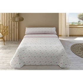 Juego de Sábanas Alexandra House Living Gris Perla Cama de 200 4 Piezas | Tienda24 Tienda24.eu