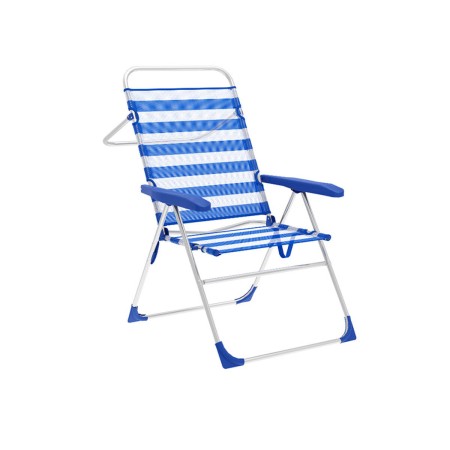 Folding Chair Marbueno Stripes Blue White 59 x 97 x 61 cm by Marbueno, Folding Chairs - Ref: D1400063, Price: 33,19 €, Discou...