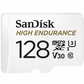 Micro SD Memory Card with Adaptor SanDisk High Endurance UHS-I White 128 GB by SanDisk, USB flash drives - Ref: S9122762, Pri...