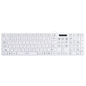 Clavier Activejet Klawiatura USB K-3066SW Blanc QWERTY de Activejet, Claviers - Réf : S9122965, Prix : 9,75 €, Remise : %