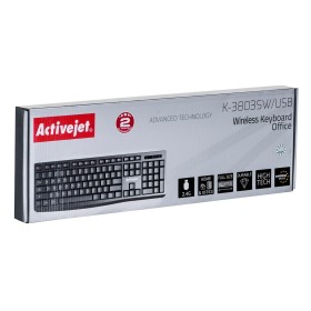 Keyboard Activejet K-3803SW Black QWERTY by Activejet, Keyboards - Ref: S9122970, Price: 8,74 €, Discount: %