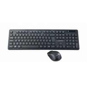 Keyboard and Mouse GEMBIRD KBS-WCH-03 Qwerty UK Black Monochrome QWERTY Qwerty US by GEMBIRD, Keyboard & Mouse Sets - Ref: S9...