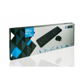 clavier et souris Ibox OFFICE KIT II Noir Monochrome Anglais QWERTY de Ibox, Ensembles Clavier et Souris - Réf : S9123374, Pr...