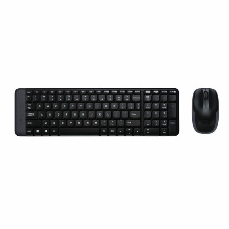 clavier et souris Logitech Wireless Combo MK220 Noir QWERTY Qwerty US de Logitech, Ensembles Clavier et Souris - Réf : S91234...