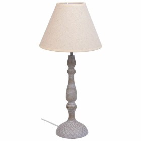 Lampada da tavolo Alexandra House Living Bianco Grigio Metallo Stoffa 220-240 V 23 x 51 x 23 cm di Alexandra House Living, La...