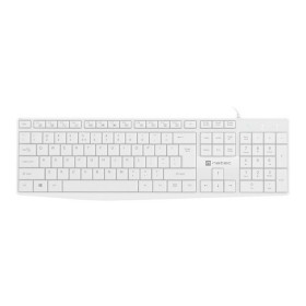 Clavier Natec NKL-1951 Blanc de Natec, Claviers - Réf : S9123580, Prix : 7,33 €, Remise : %