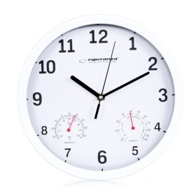 Horloge Murale Esperanza EHC016W Blanc verre Plastique 25 cm de Esperanza, Pendules murales - Réf : S9128389, Prix : 5,94 €, ...