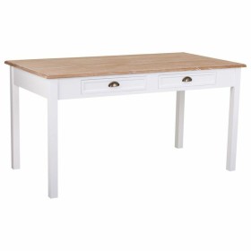 Table Alexandra House Living Blanc Marron 80 x 78 x 150 cm Avec tiroirs de Alexandra House Living, Tables - Réf : D1632109, P...