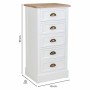 Schubladenschrank Alexandra House Living natürlich Holz Metall 95 x 40 x 50 cm von Alexandra House Living, Kommoden & Sideboa...