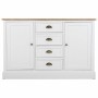 Aparador Alexandra House Living Branco Castanho Liga de Zinco Madeira MDF 40 x 82 x 124 cm de Alexandra House Living, Armário...