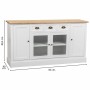 Credenza Alexandra House Living Bianco Marrone Lega di Zinco Legno MDF 40 x 80 x 150 cm di Alexandra House Living, Credenze e...