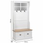 Aparador com Gavetas Alexandra House Living Branco Castanho Liga de Zinco Madeira MDF 39 x 184 x 92 cm | Tienda24 - Global Online Shop Tienda24.eu