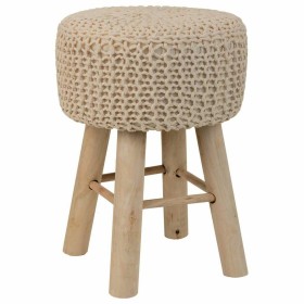 Stool Alexandra House Living Cream Bamboo Pinewood Sponge MDF Wood 32 x 44 x 32 cm by Alexandra House Living, Sofas and chair...