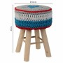 Hocker Alexandra House Living Blau Bambus Kiefer Schwamm Holz MDF 32 x 44 x 32 cm | Tienda24 - Global Online Shop Tienda24.eu