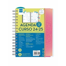 Agenda Finocam Noir 1/8 12 x 16,4 cm 2024-2025 | Tienda24 Tienda24.eu