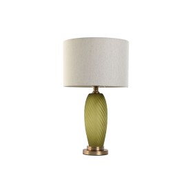 Lámpara de mesa Home ESPRIT Verde Beige Dorado Cristal 50 W 220