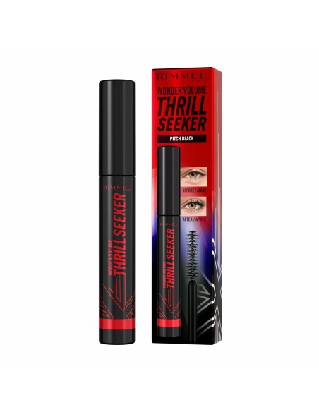 Mascara Rimmel London Volume Thrill Seeker Nº 004 Pitch Black 8 ml | Tienda24 Tienda24.eu