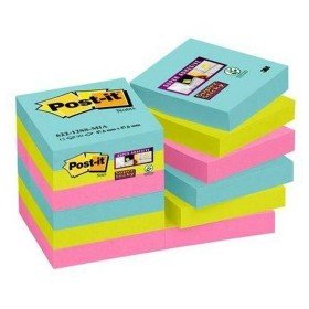 Ensemble de Notes Adhésives Post-it Super Sticky Multicouleur 12 Pièces 47,6 x 47,6 mm (2 Unités) | Tienda24 Tienda24.eu