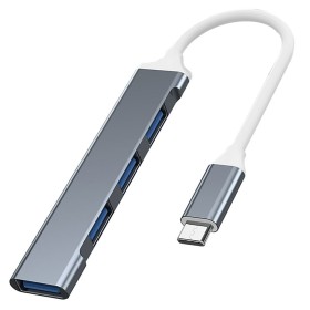 Hub USB Vakoss TC-4125X Argenté de Vakoss, Hubs USB - Réf : S9132511, Prix : 8,91 €, Remise : %