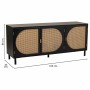 Sideboard Alexandra House Living Black Natural Rattan Paolownia wood 45 x 86 x 165 cm by Alexandra House Living, Sideboards -...