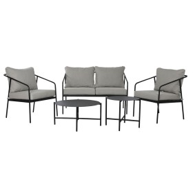 Conjunto de Mesa, Banco y 2 Sillas Home ESPRIT Acero 121 x 70 x