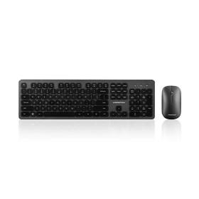 Tastatur mit Maus Modecom MK-MC-5200C-100     Schwarz Grau Schwarzweiß Englisch QWERTY von Modecom, Tastatur-Maus-Sets - Ref:...