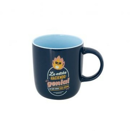 Tasse mug Mr. Wonderful LO ESTÁS HACIENDO GENIAL, ASÍ QUE ¡SIGUE TAL CUAL! Multicouleur Céramique 370 ml | Tienda24 Tienda24.eu