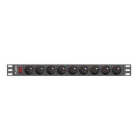 Ciabatta Multipresa Lanberg PDU-09E-0300-BK di Lanberg, Armadi e mensole - Rif: S9137026, Prezzo: 28,46 €, Sconto: %