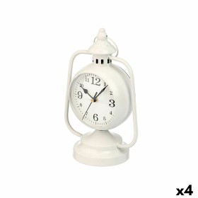 Reloj de Mesa Lámpara Blanco Metal 17 x 25 x 11,3 cm (4