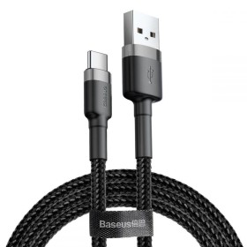 USB A to USB C Cable Baseus CATKLF-CG1 Grey 2 m by Baseus, USB Cables - Ref: S9138705, Price: 7,38 €, Discount: %