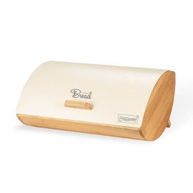 Breadbasket Feel Maestro MR-1775-IVORY Ivory Wood Metal Bamboo 25 x 13,3 x 36,5 cm by Feel Maestro, Food storage - Ref: S9139...