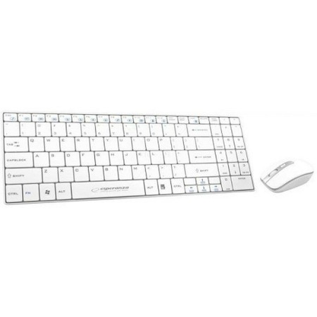 clavier et souris Esperanza EK122W Blanc QWERTY | Tienda24 - Global Online Shop Tienda24.eu