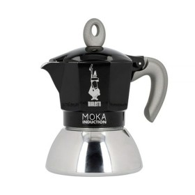 Cafetière Italienne Bialetti Moka Induction Noir Métal Acier inoxydable Aluminium 100 ml 2 Tasses de Bialetti, Cafetières ita...