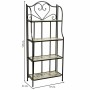 Scaffale Alexandra House Living Nero Ferro Forjare Piastrella 27 x 133 x 57 cm | Tienda24 - Global Online Shop Tienda24.eu