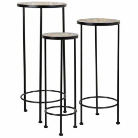 Flower Pot Stand Alexandra House Living Black Iron Tile 30 x 68 x 30 cm 3 Pieces by Alexandra House Living, Accessories - Ref...