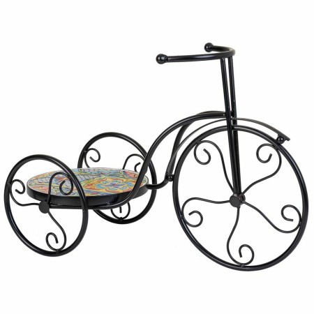 Supporto per Vaso Alexandra House Living Nero Ferro Piastrella Bicicletta 23 x 36 x 53 cm di Alexandra House Living, Accessor...