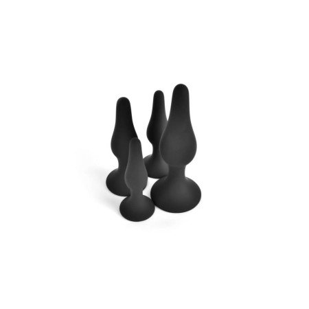 Plug Anal VSCNOVELTY Negro Silicona Set 4 Piezas | Tienda24 Tienda24.eu