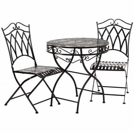 Ensemble Table + 2 Chaises Alexandra House Living Noir 60 x 75 x 60 cm de Alexandra House Living, Salons de jardin - Réf : D1...