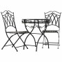 Ensemble Table + 2 Chaises Alexandra House Living Noir 60 x 75 x 60 cm de Alexandra House Living, Salons de jardin - Réf : D1...