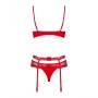 Conjunto de Lencería con Encaje Obsessive Heartina Rojo S/M | Tienda24 Tienda24.eu