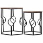 Conjunto de 2 mesas Alexandra House Living Castanho Preto Ferro Madeira MDF 39 x 57 x 39 cm de Alexandra House Living, Jogos ...