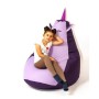 Puff GO GIFT Morado Púrpura Oxford 105 x 80 cm | Tienda24 - Global Online Shop Tienda24.eu